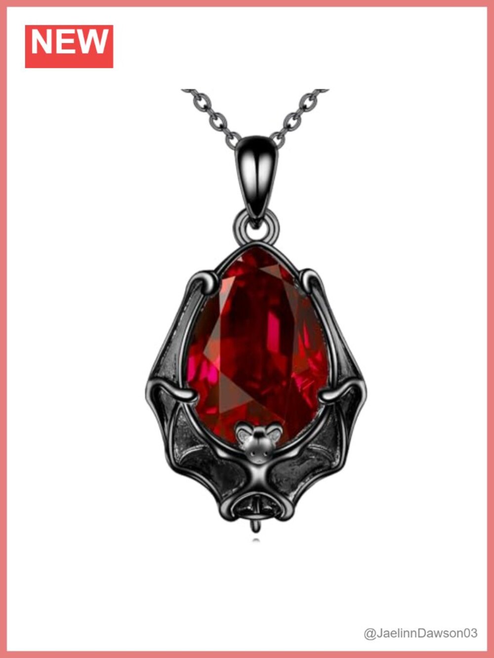 Sterling Silver Bat Necklace Gothic Pendant Halloween Vampire Jewelry Gift